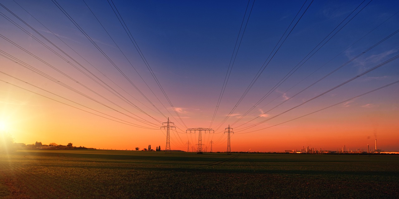 why-choose-us-02 sunset, countryside, power lines, nature, power poles, high-voltage pylons, electricity pylons